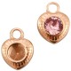 DQ Metal charm Heart with setting for SS29 Chaton Rosegold